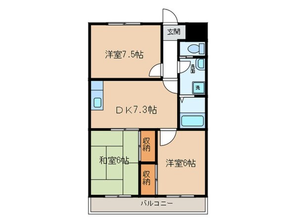 ハイツ南脇の物件間取画像